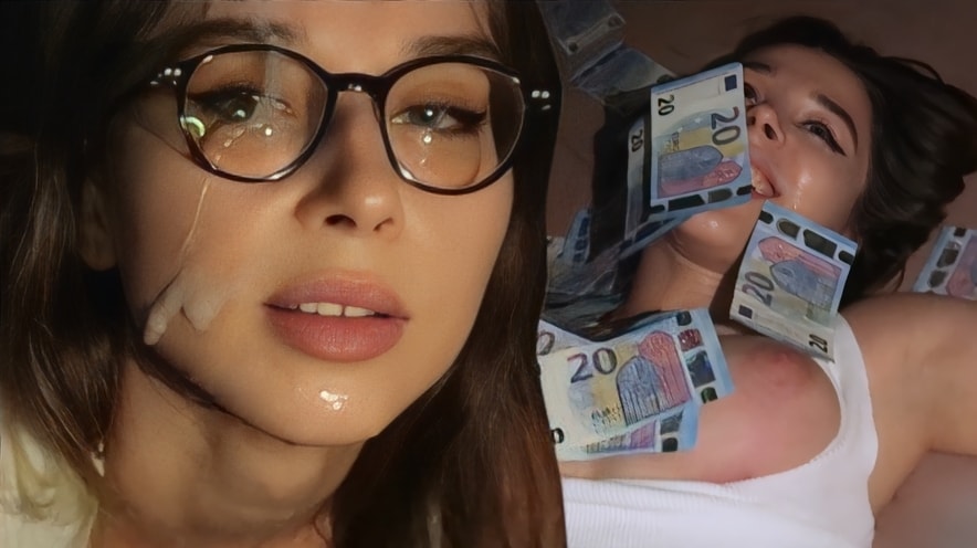 CASH 4 CUM - Desperate College Slut Attempts Crazy Cum Challenge